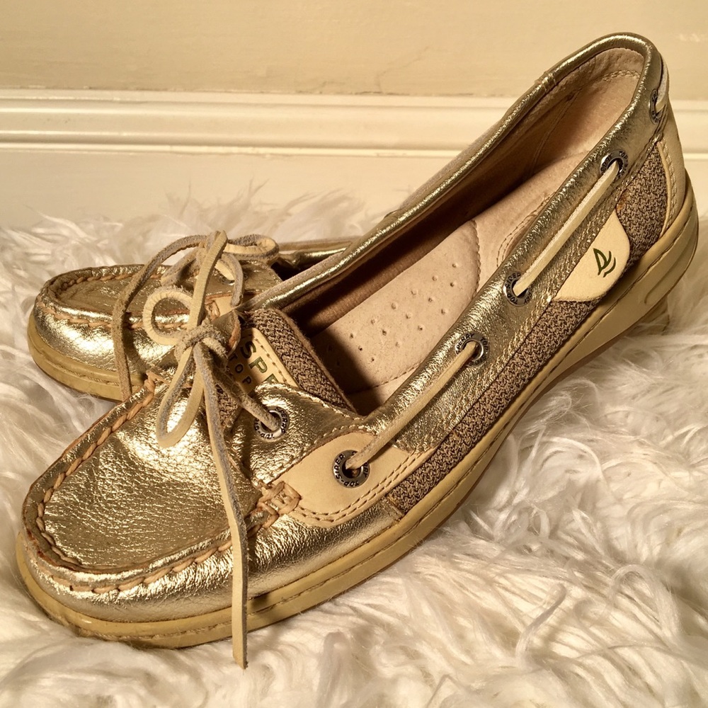Gold sperry topsider